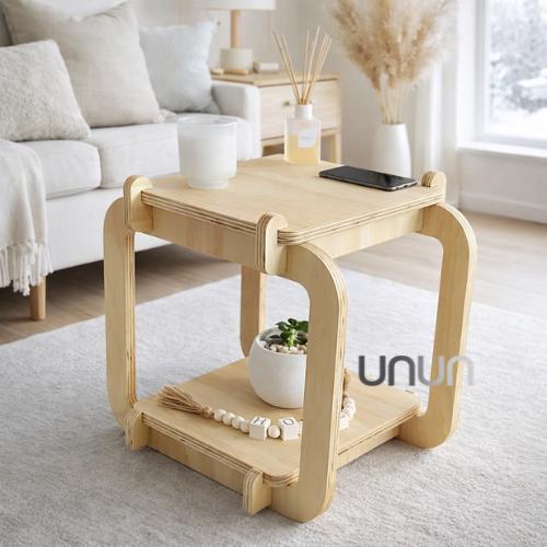 Mesa Auxiliar doble de Madera - Imagen 3